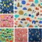 Cute Mushroom Charm Packs for Baby - Precut Fabric Squares for Quilting & Crafts (42Pcs, 5" Cotton Squares)